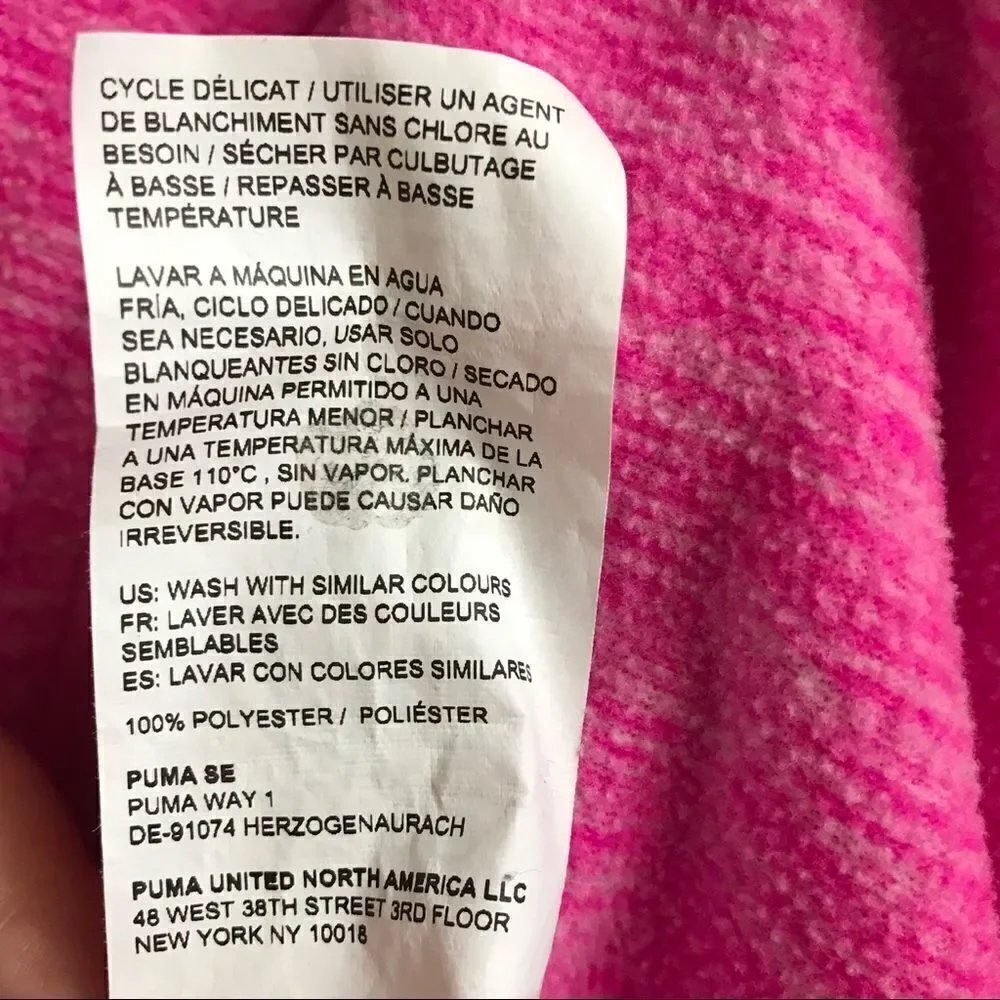 3/$15 Puma (girls) neon pink fleece sweater